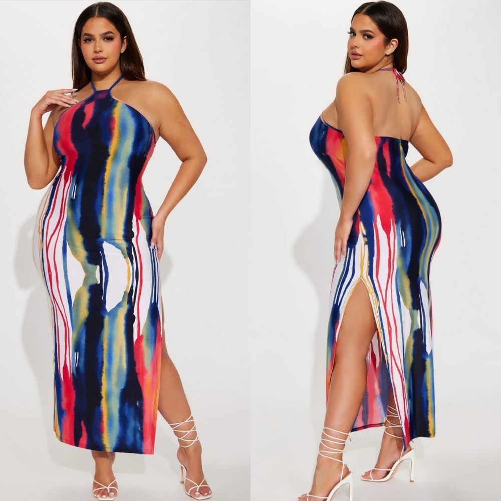 Fashion Nova Halter Maxi Dress